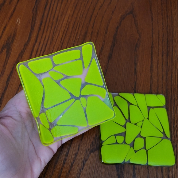 Limited edition-handmade blown glass coaster - Picture 2 of 2